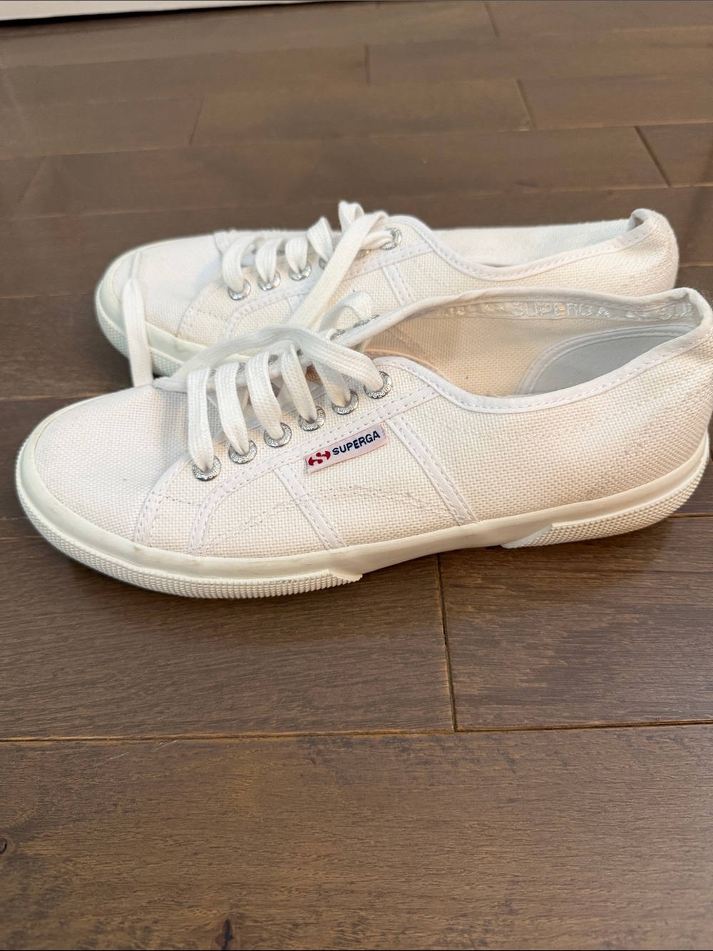 Superga White Low-Top Canvas Sneakers - Picture 3 of 7